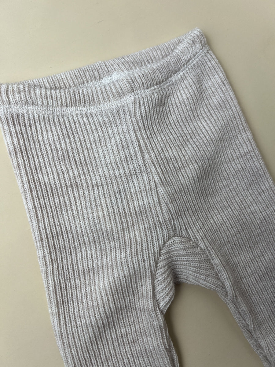 rib legging - 100% merinowol - crème