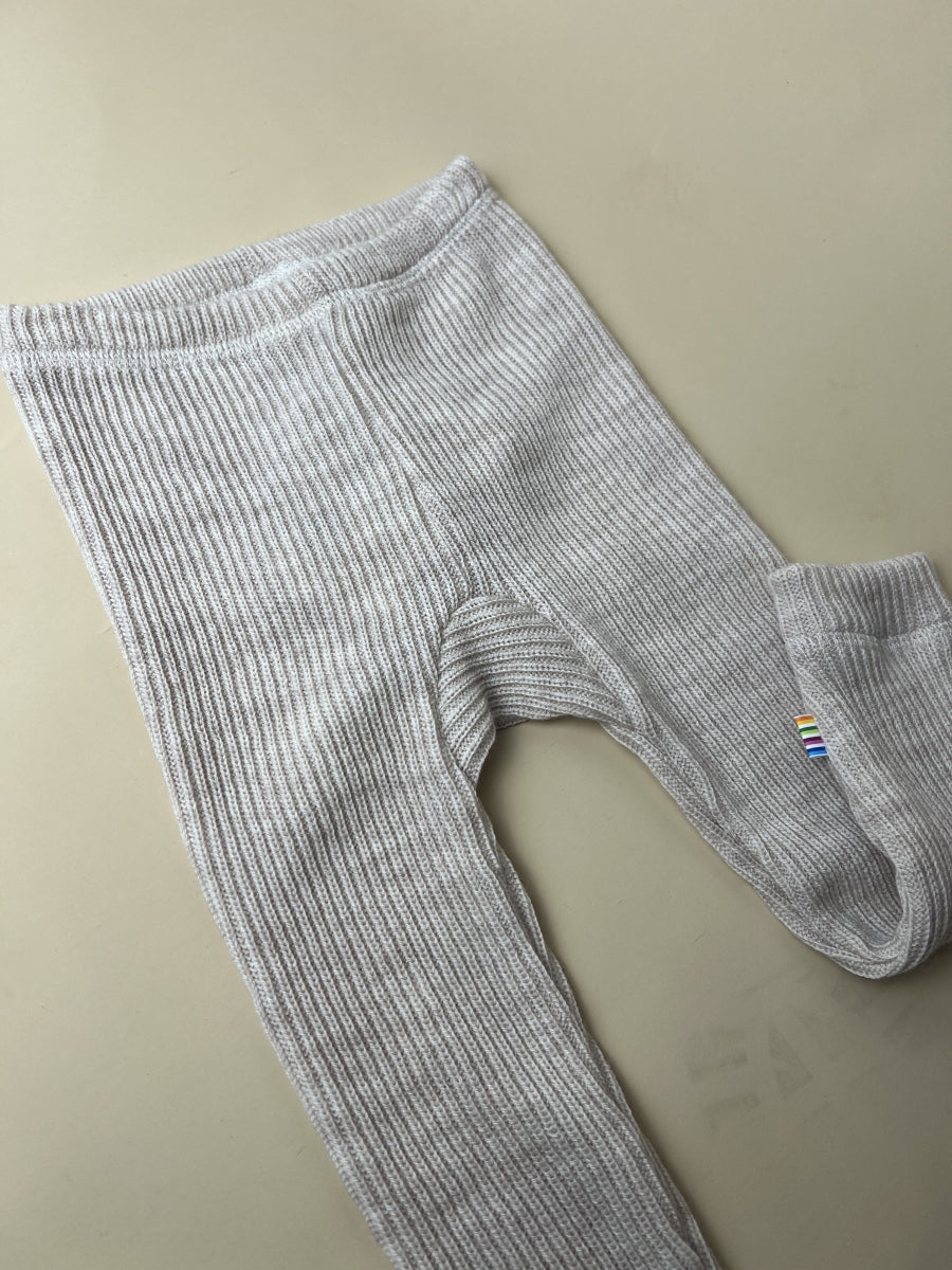 rib legging - 100% merinowol - crème