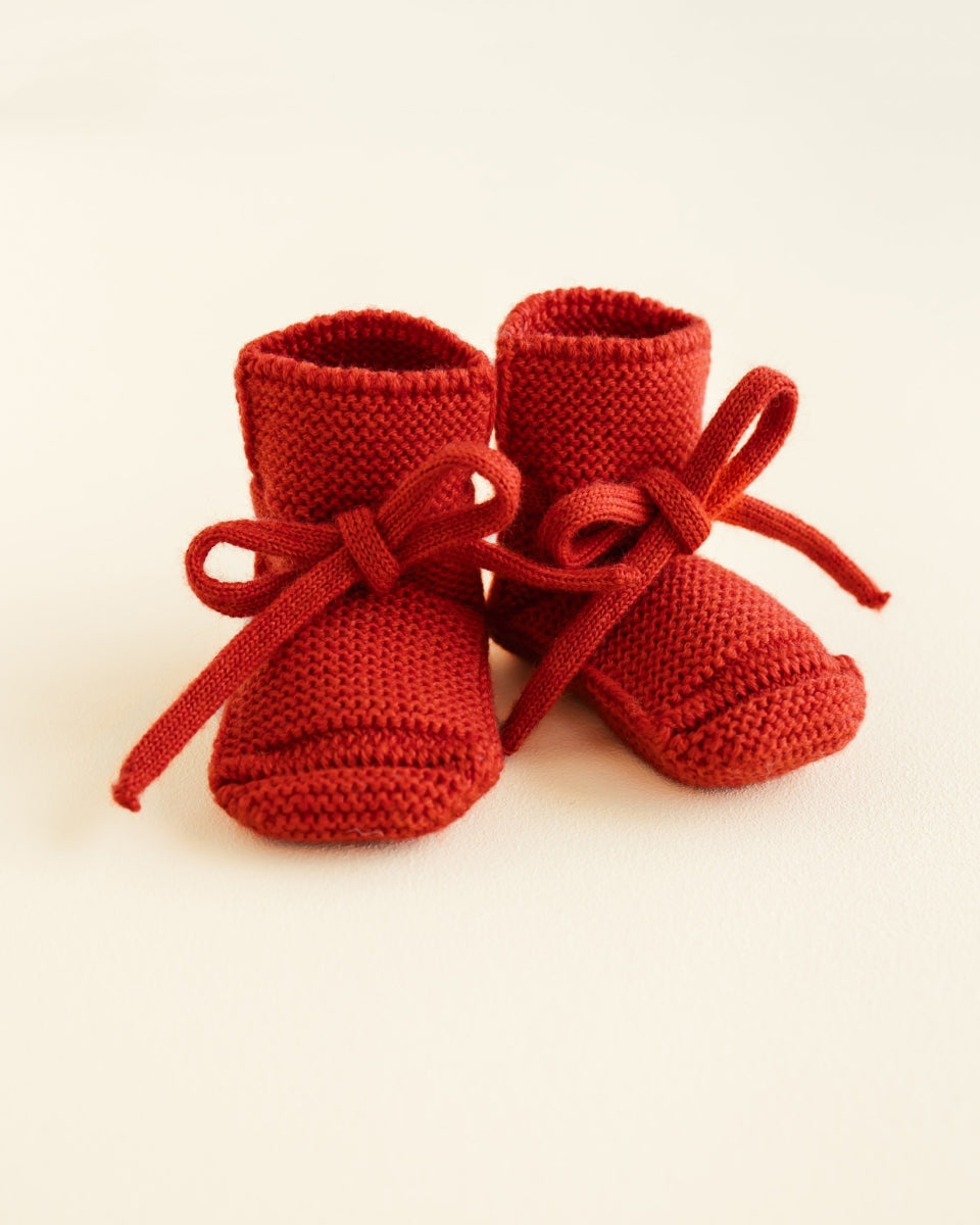 booties - red - 0-9M