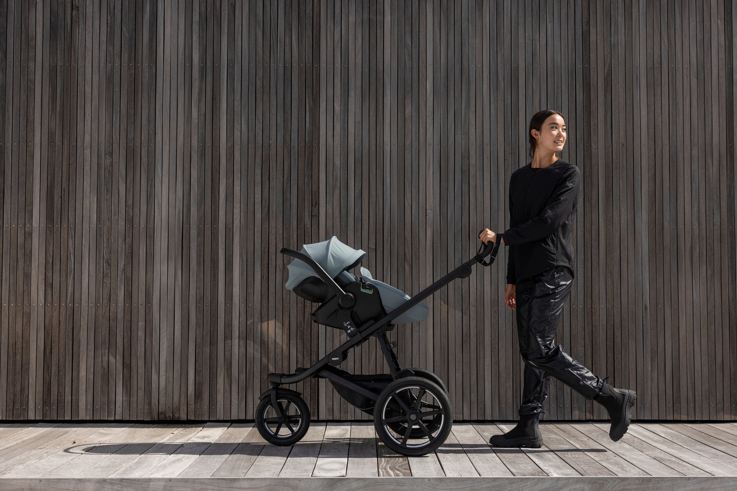 autostoel adapters voor Thule sleek kinderwagen - hoofdpositie