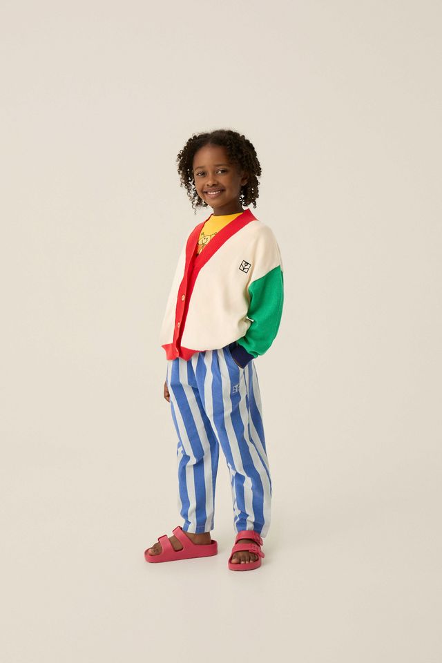 blue stripes washed trousers - kids