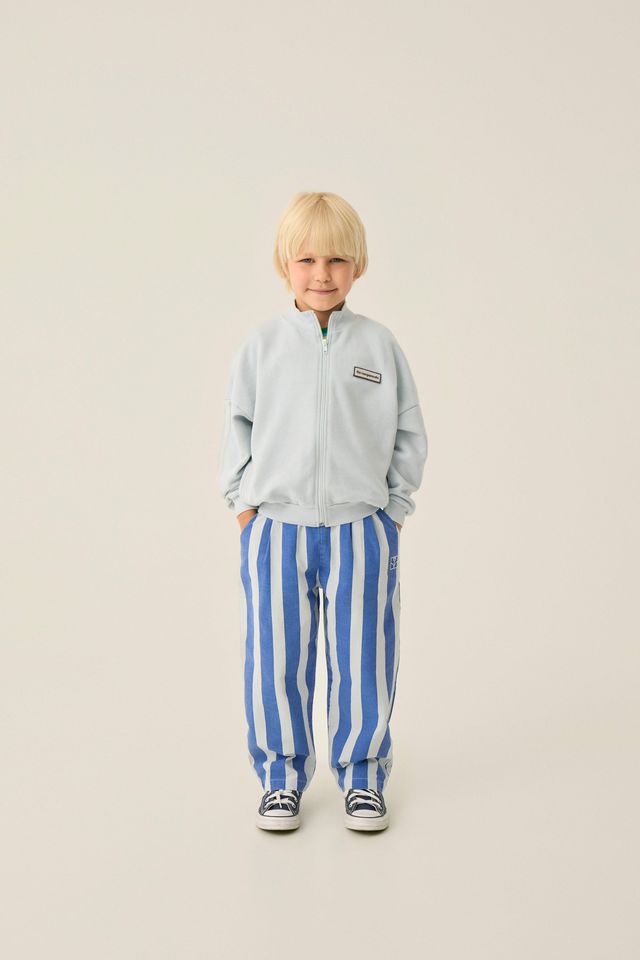 blue stripes washed trousers - kids