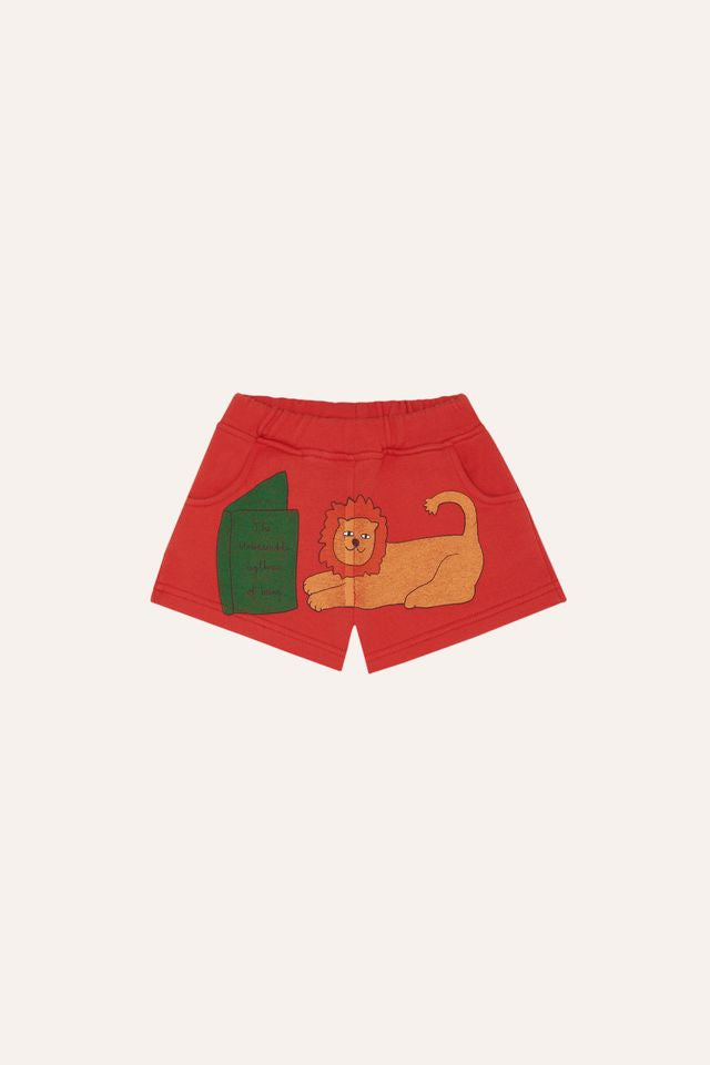 reading lion shorts - baby