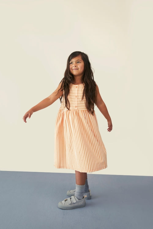 sleeveless dress - melon cream