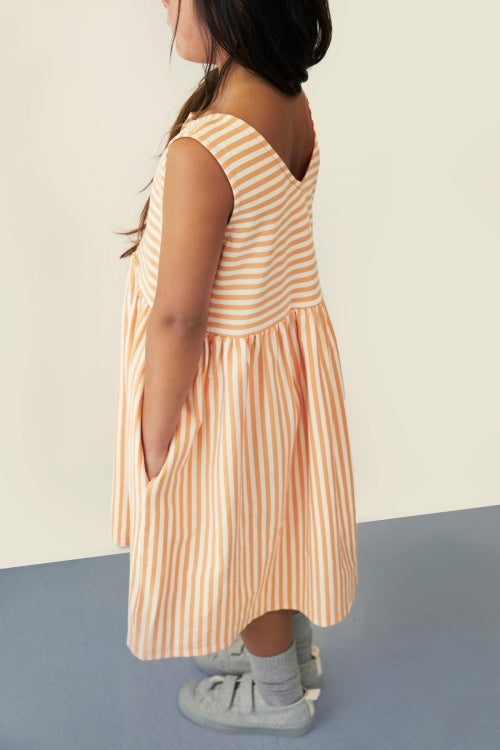 sleeveless dress - melon cream