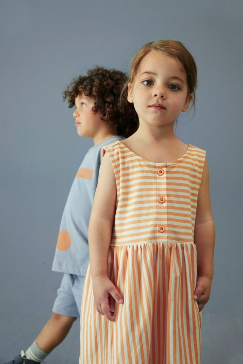 sleeveless dress - melon cream