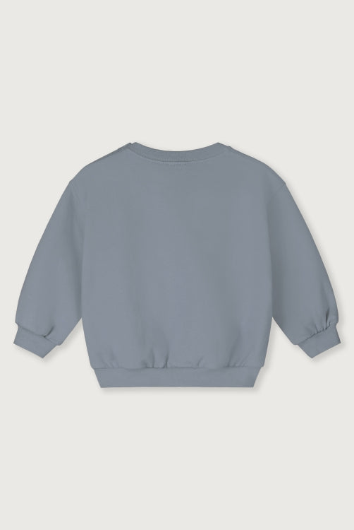 baby dropped shoulder sweater - stone grey