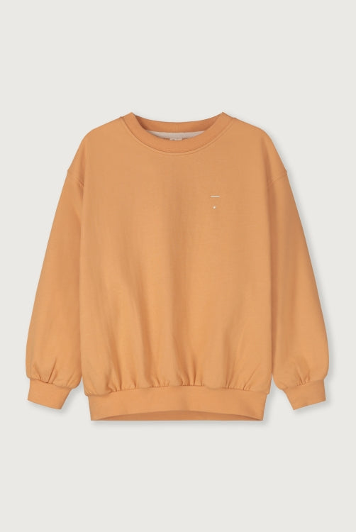 kids dropped shoulder sweater - melon