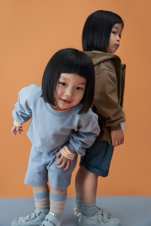 kids dropped shoulder sweater - stone grey