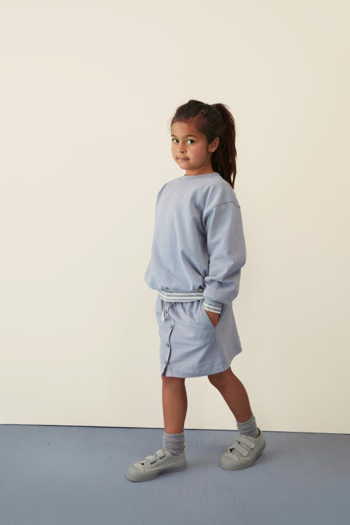 kids dropped shoulder sweater - stone grey