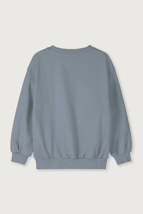 kids dropped shoulder sweater - stone grey