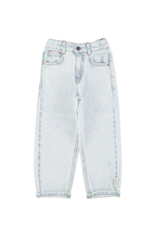 unisex trousers - washed light blue denim