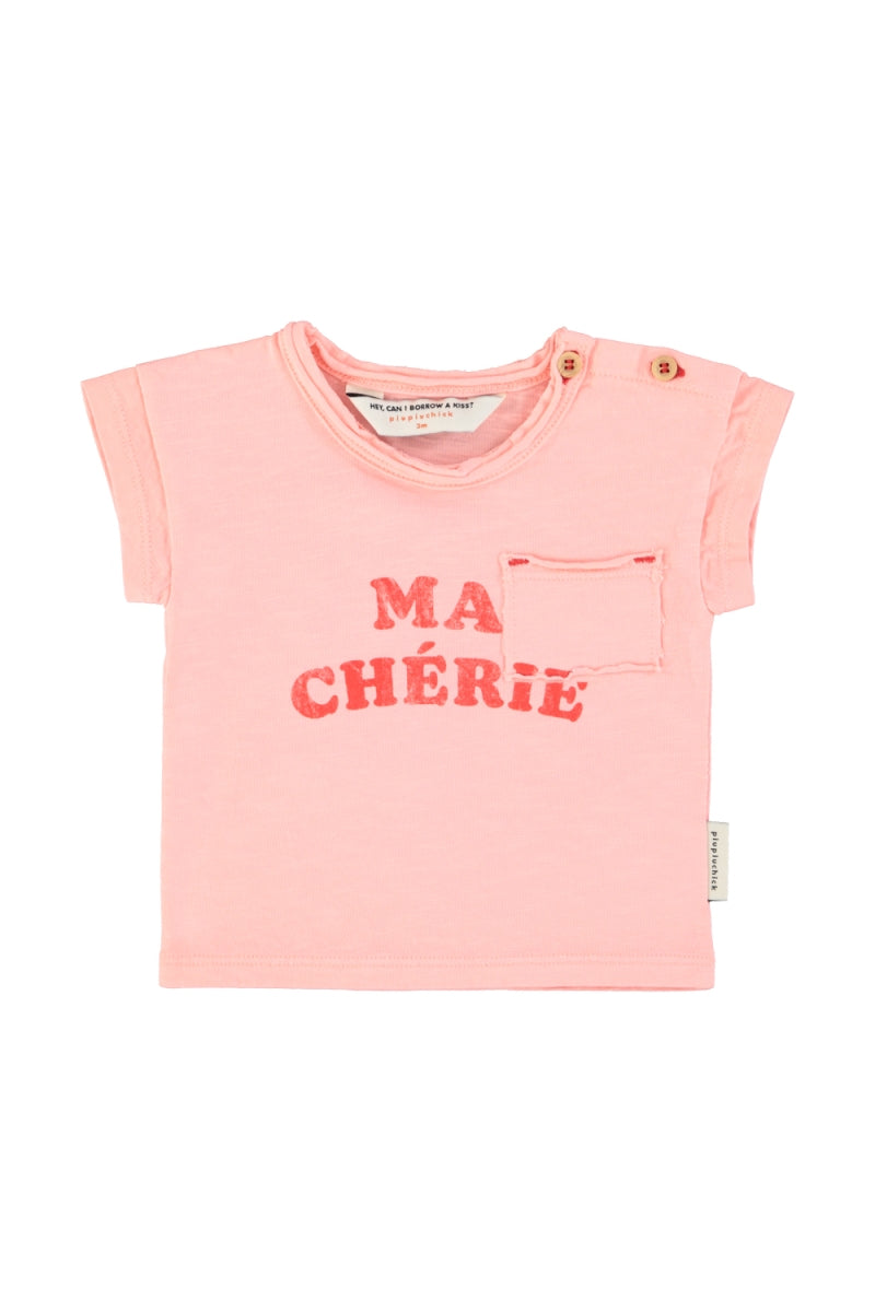 t-shirt light pink with ma chérie print