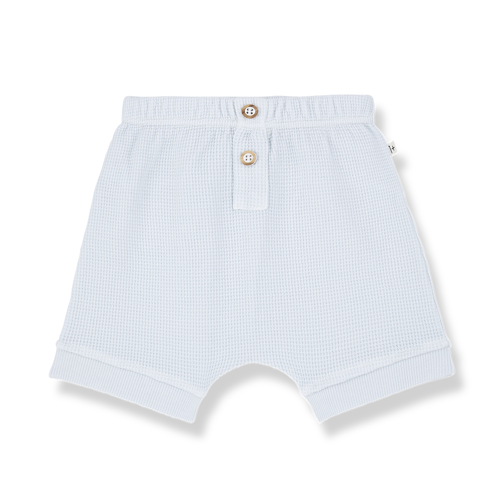 sime waffle jersey short - misty blue