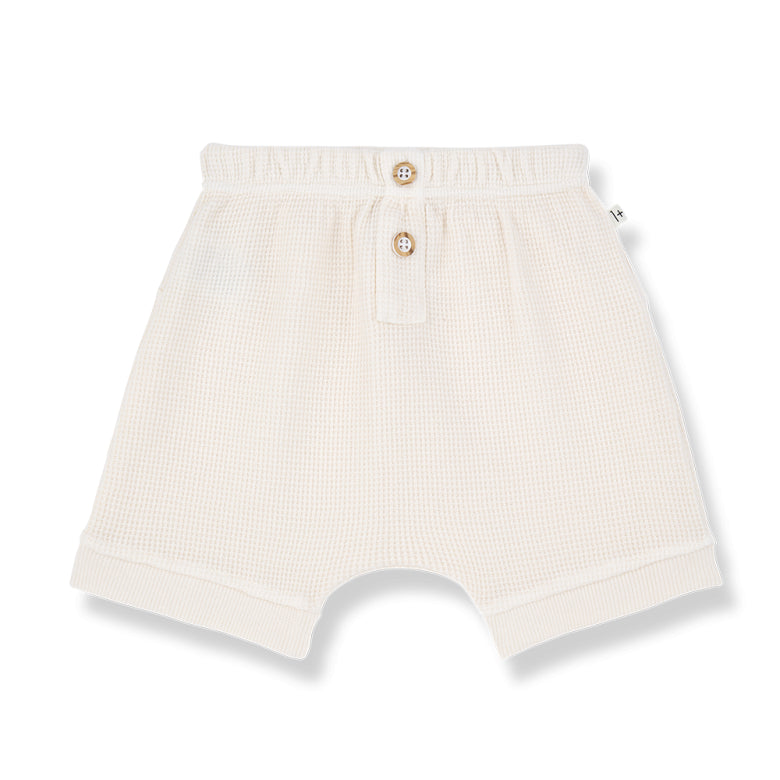 sime waffle jersey short - ecru