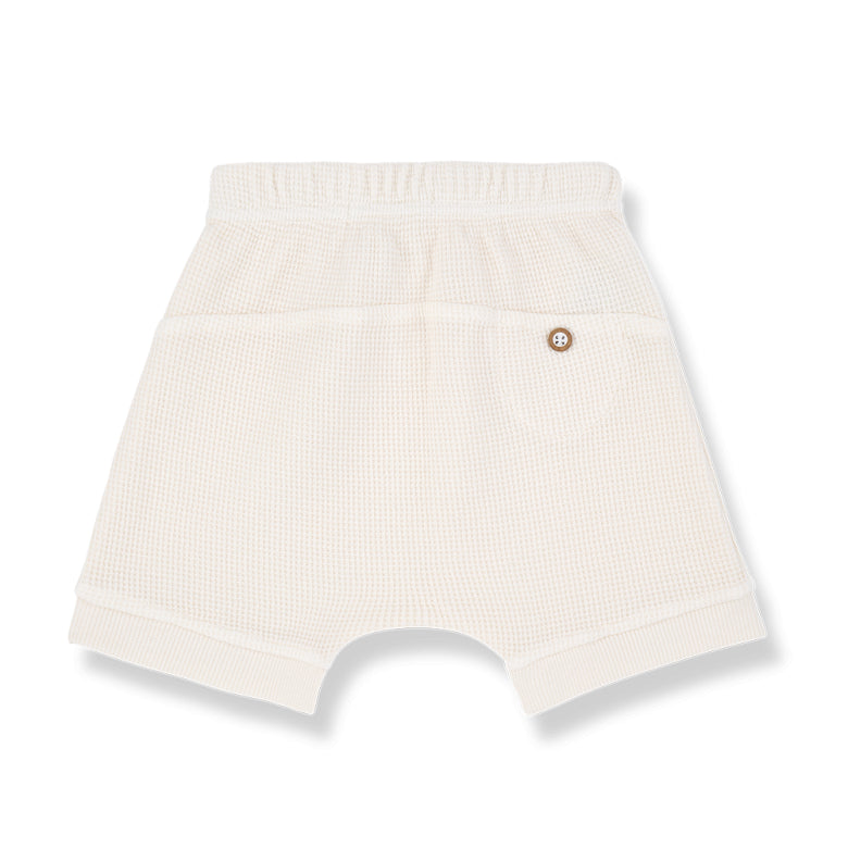 sime waffle jersey short - ecru