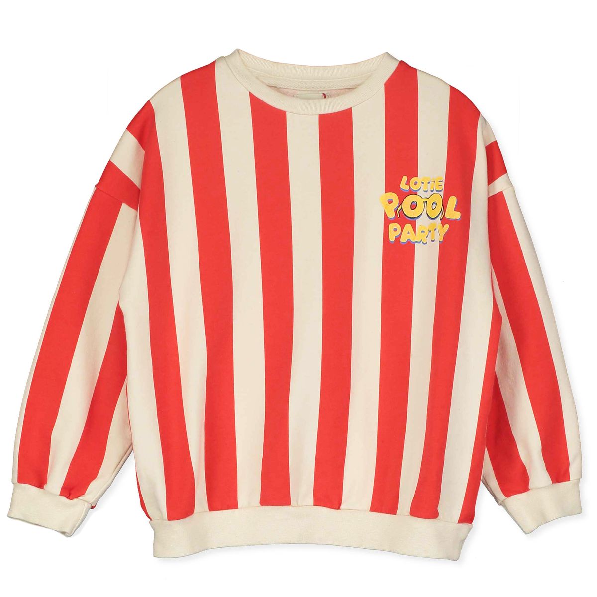 sweatshirt - lotie pool party - red & off white