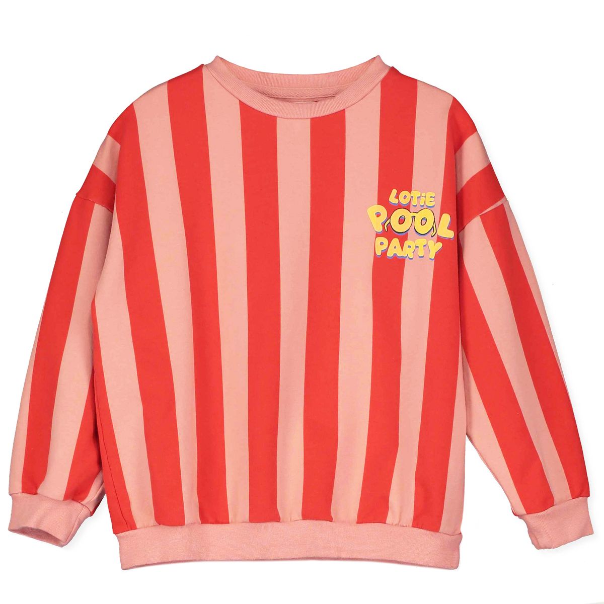 sweatshirt - lotie pool party - red & clay pink
