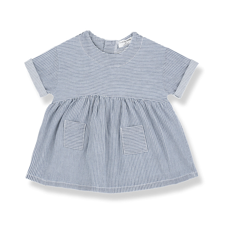 denim striped dress