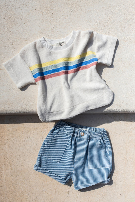 terry shirt alocs - off-white stripes