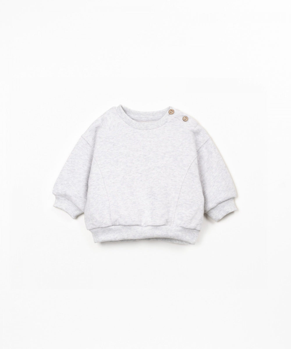 fleece sweater - baby - light grey mix