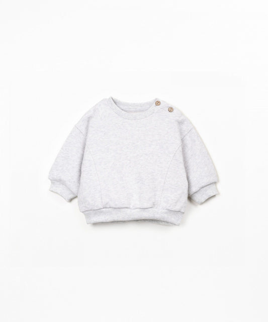 fleece sweater - baby - light grey mix