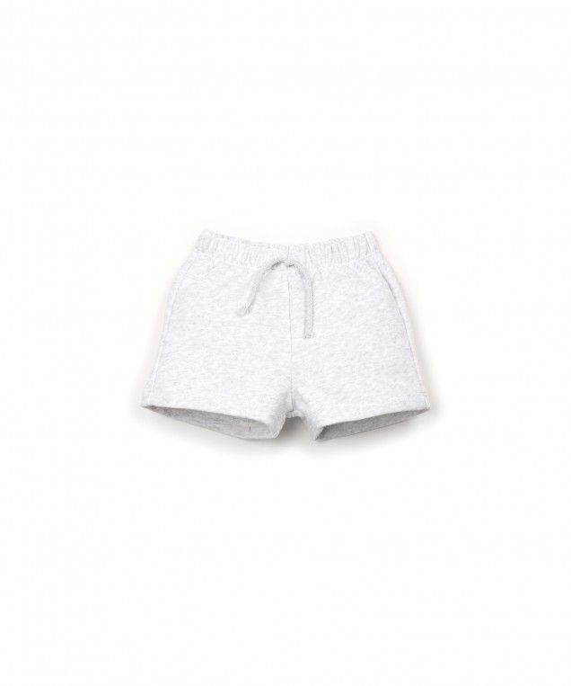 fleece short - baby - light grey mix
