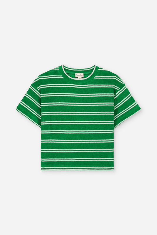 terry t-shirt jordan - summer green stripes