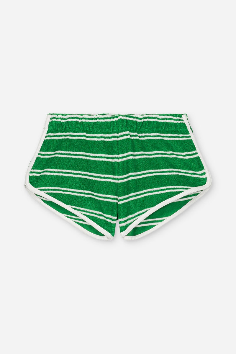 short juju - summer green stripes