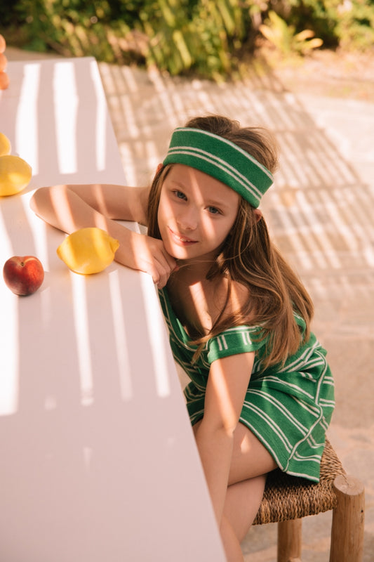 headband bjorn - summer green stripes