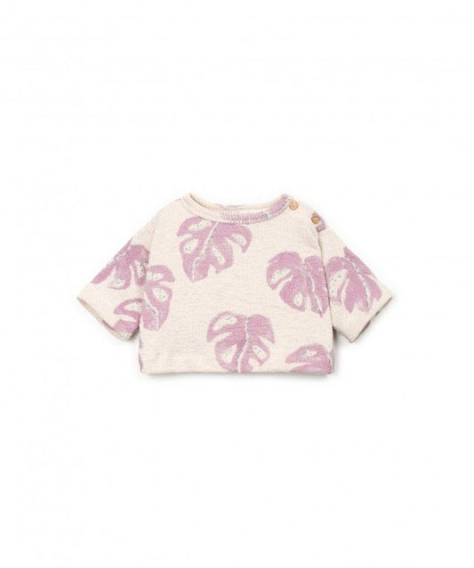 printed jersey sweater - baby - monstera