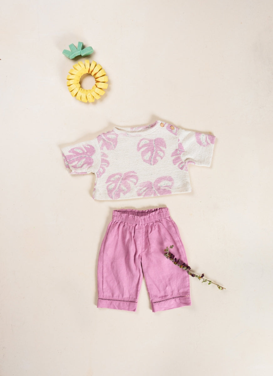 printed jersey sweater - baby - monstera