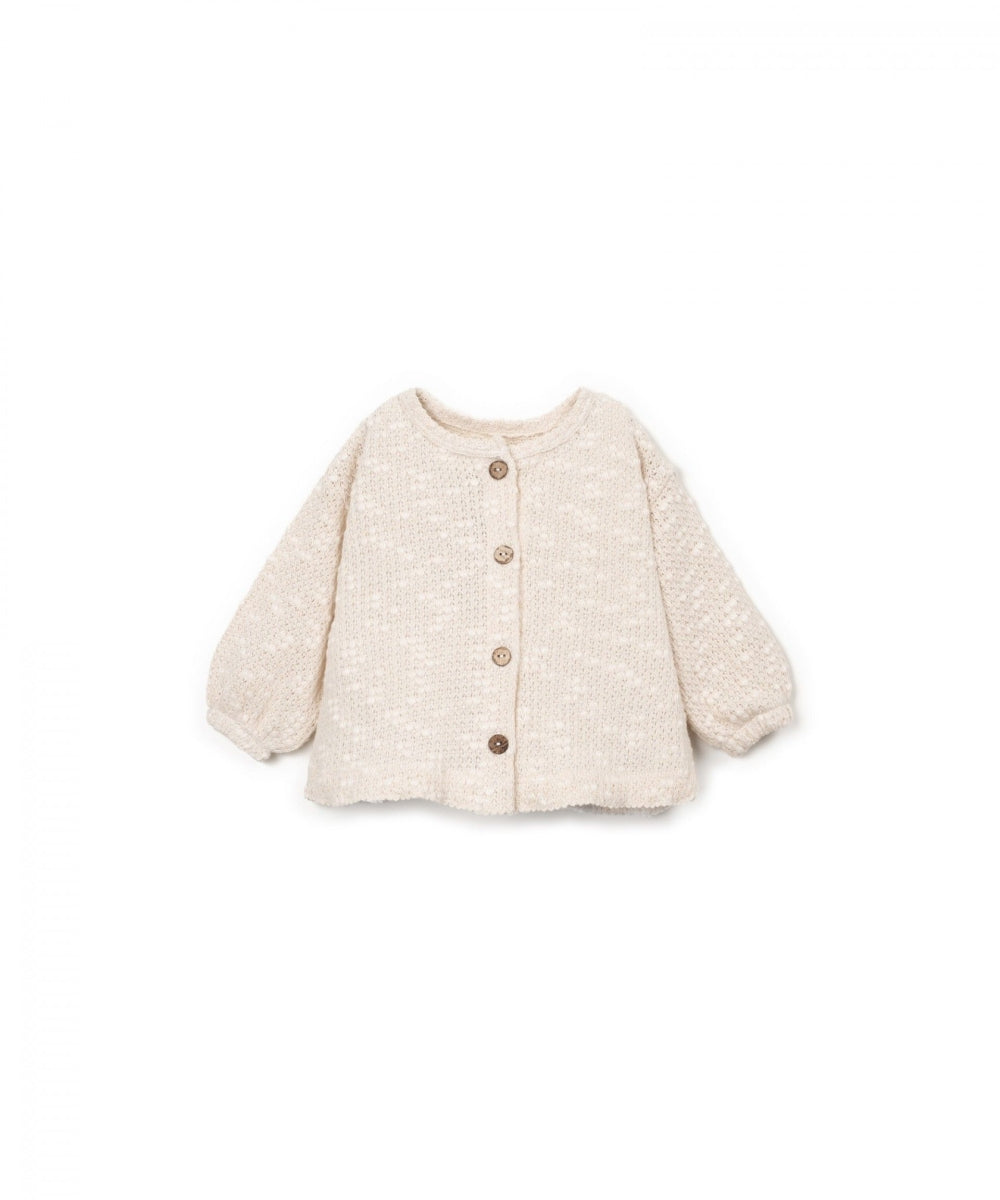 piqué cardigan - bio resin