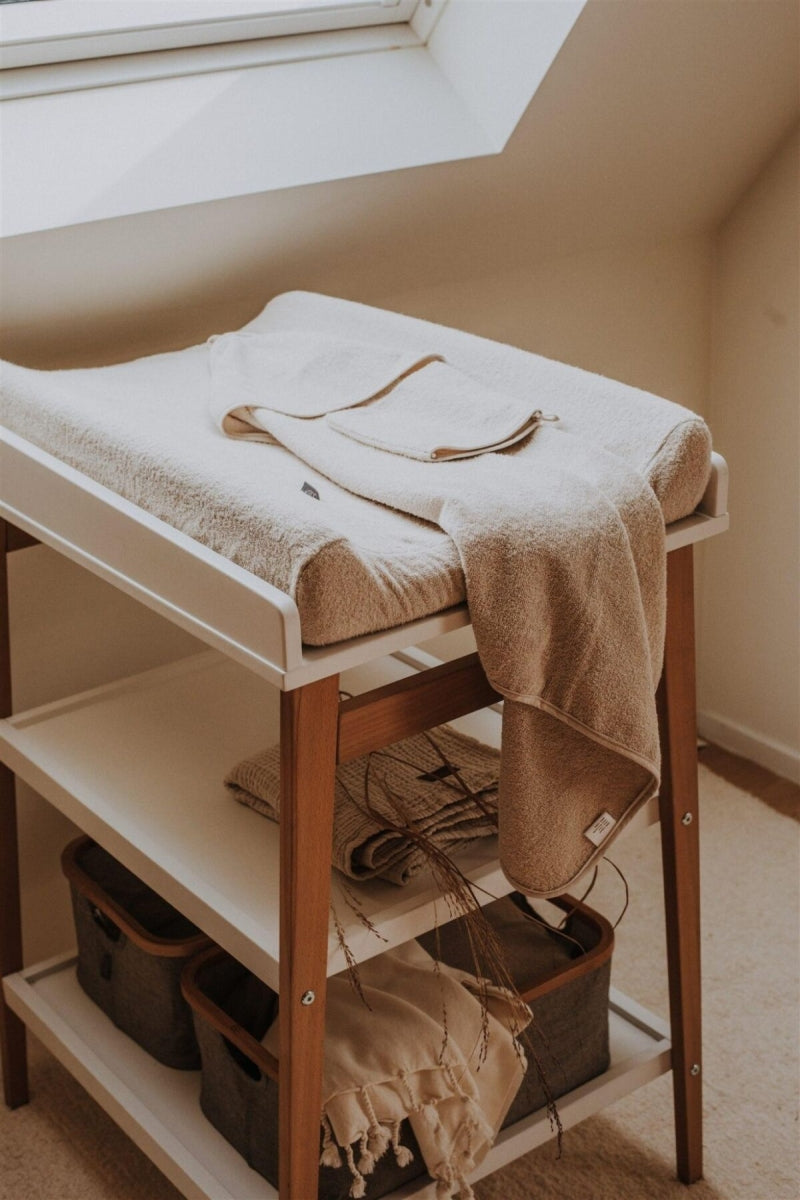 luiertafel hip - wit/naturel