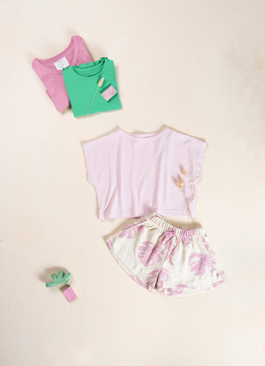 printed jersey shorts - baby - monstera