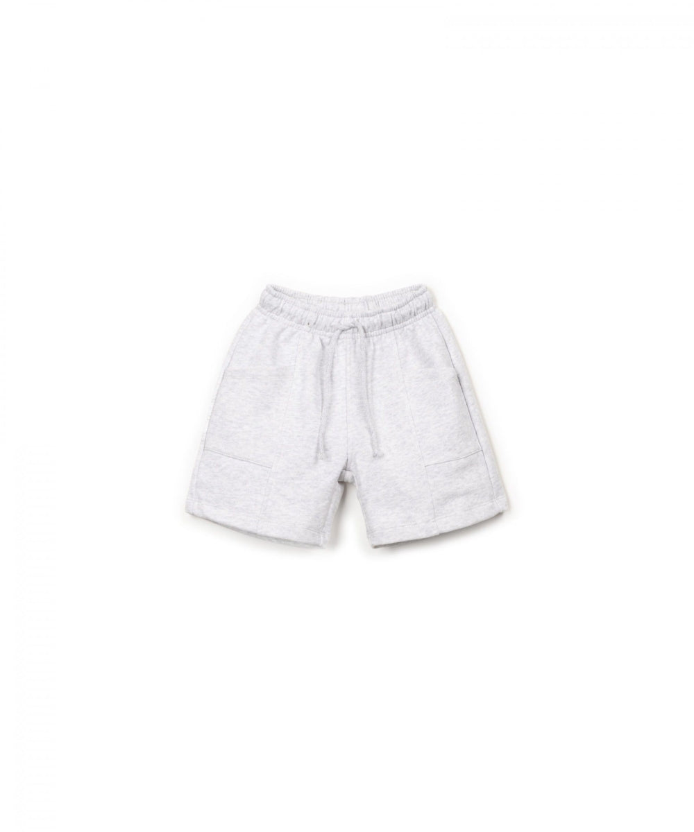 fleece short - kids - light grey mix