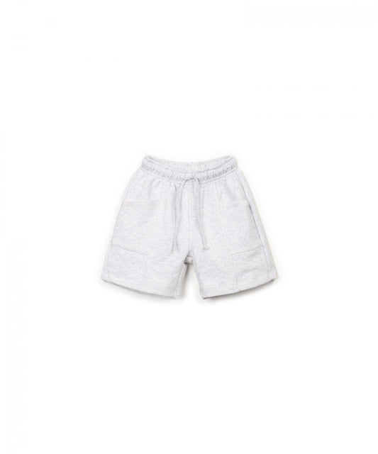 fleece short - kids - light grey mix