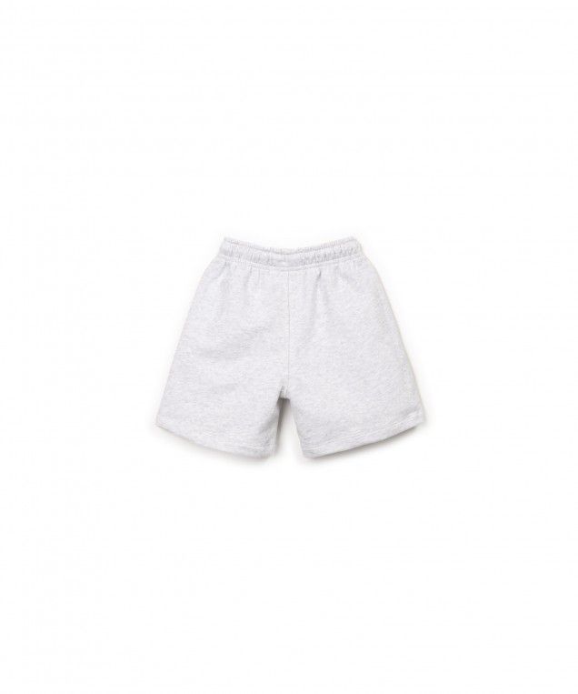 fleece short - kids - light grey mix