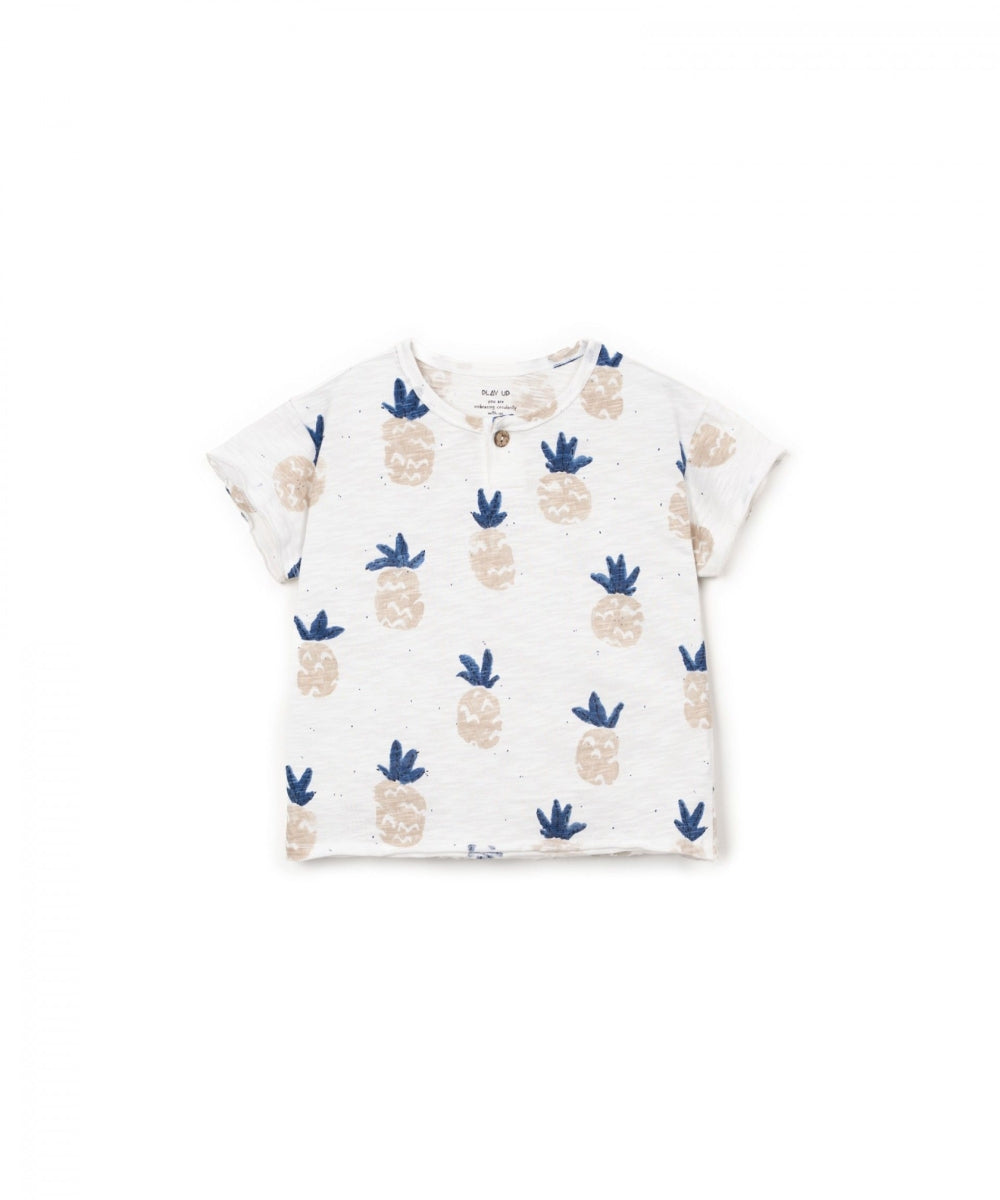 printed jersey t-shirt - kids - ananas