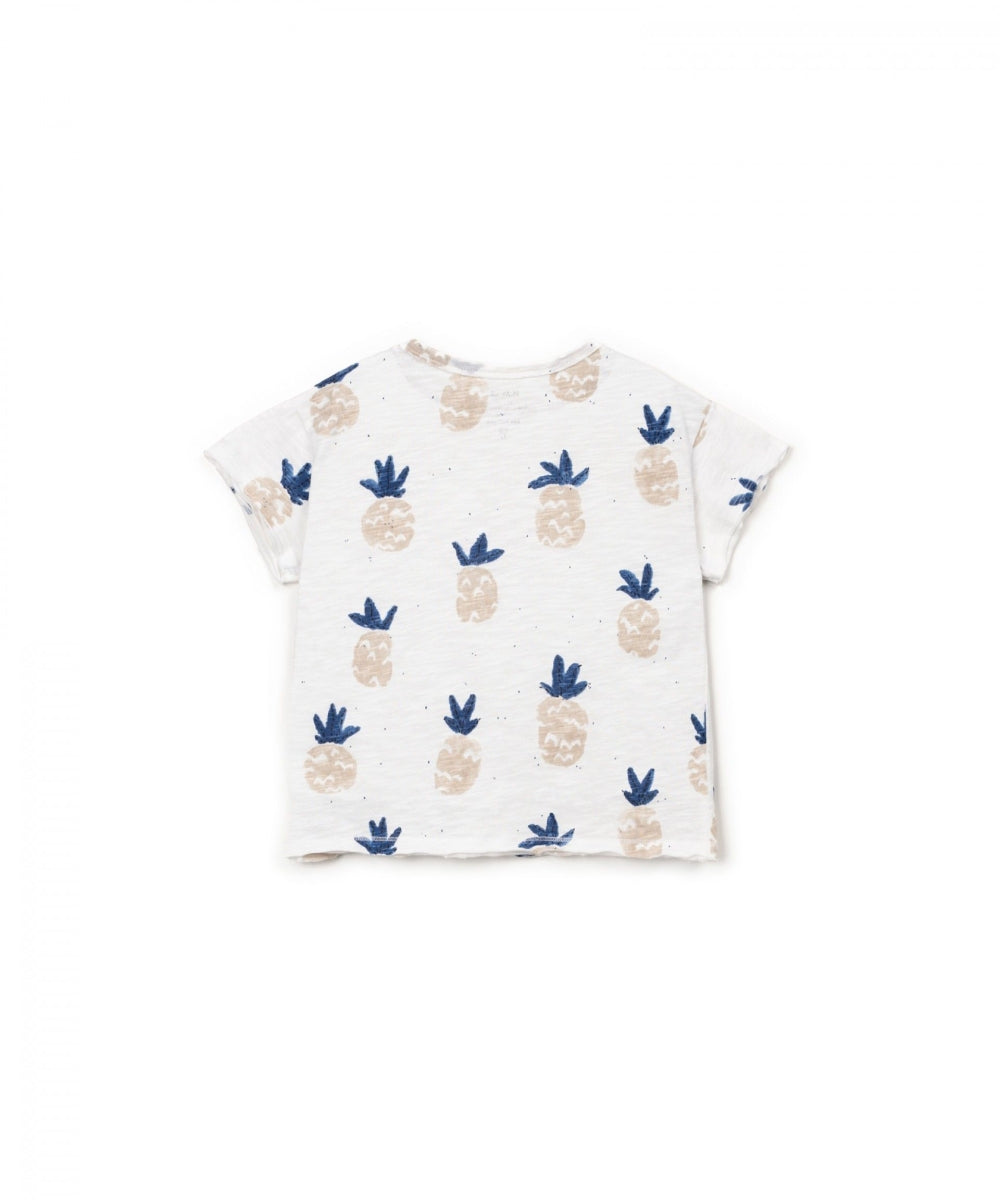 printed jersey t-shirt - kids - ananas