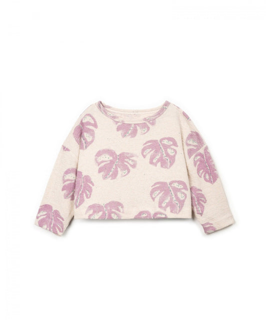 printed jersey sweater - kids - monstera