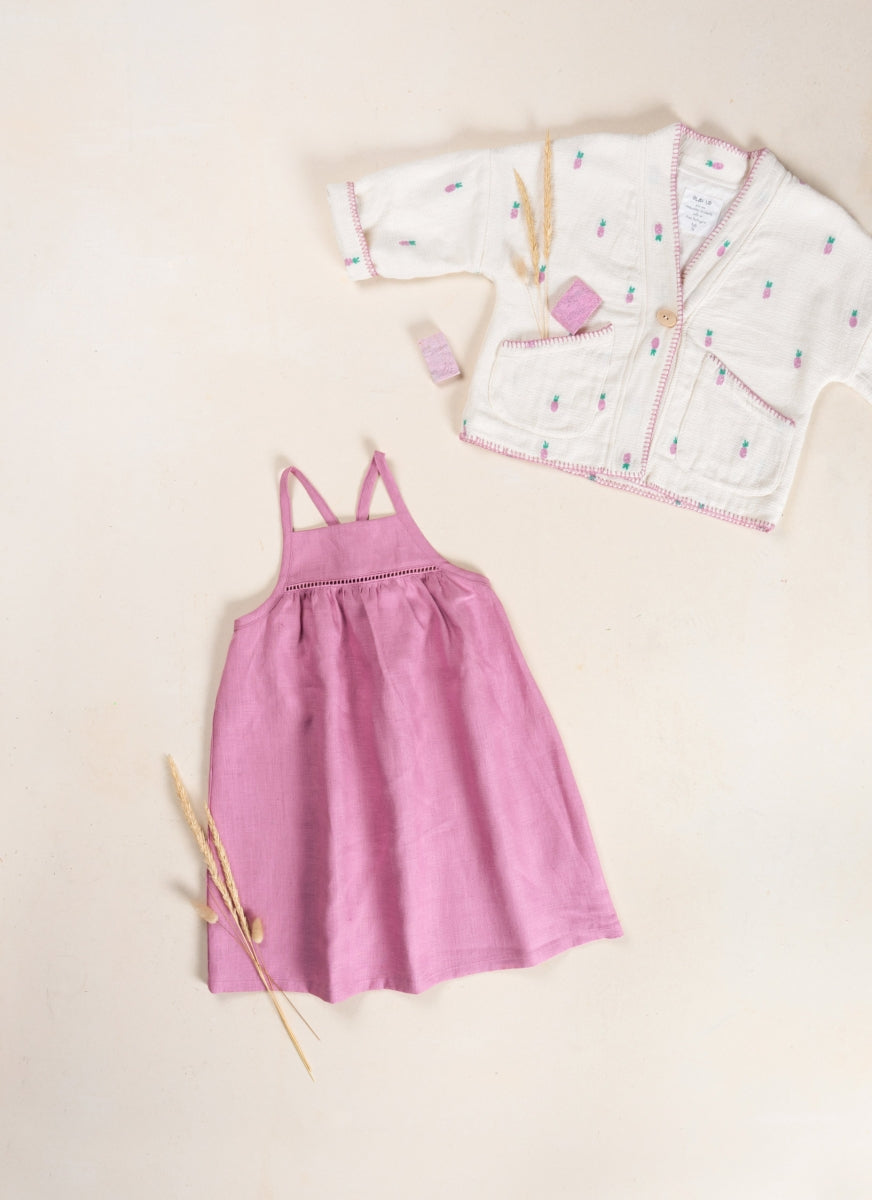 woven cardigan- kids - ananas