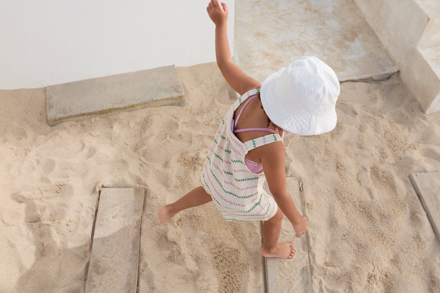 striped jersey jumpsuit - kids - sculpture