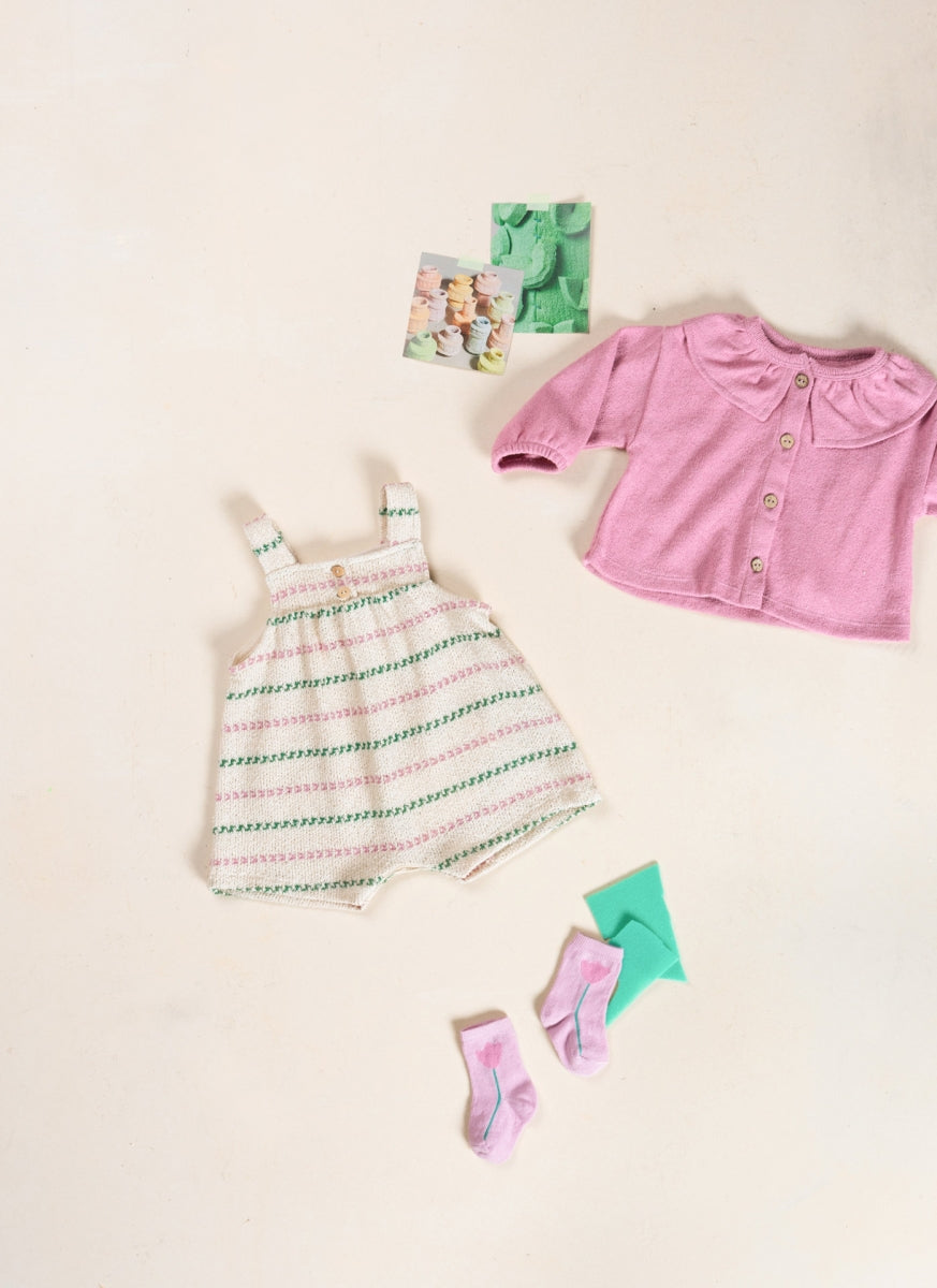 striped jersey jumpsuit - kids - sculpture