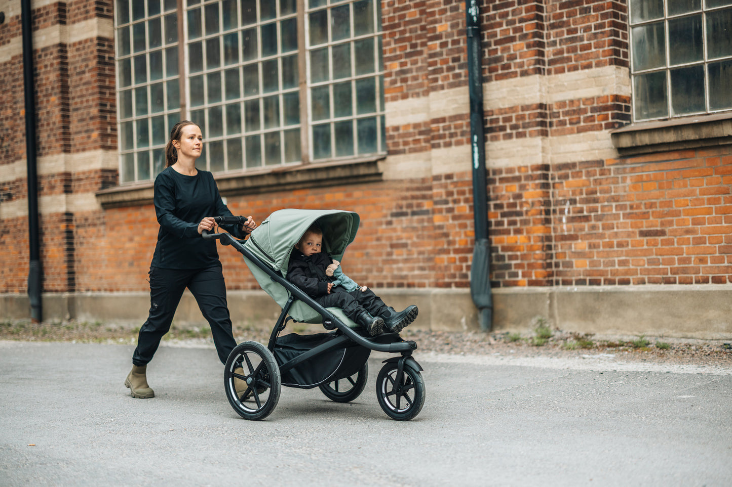 urban glide 3 kinderwagen - 2-in-1 bundel - mistgroen