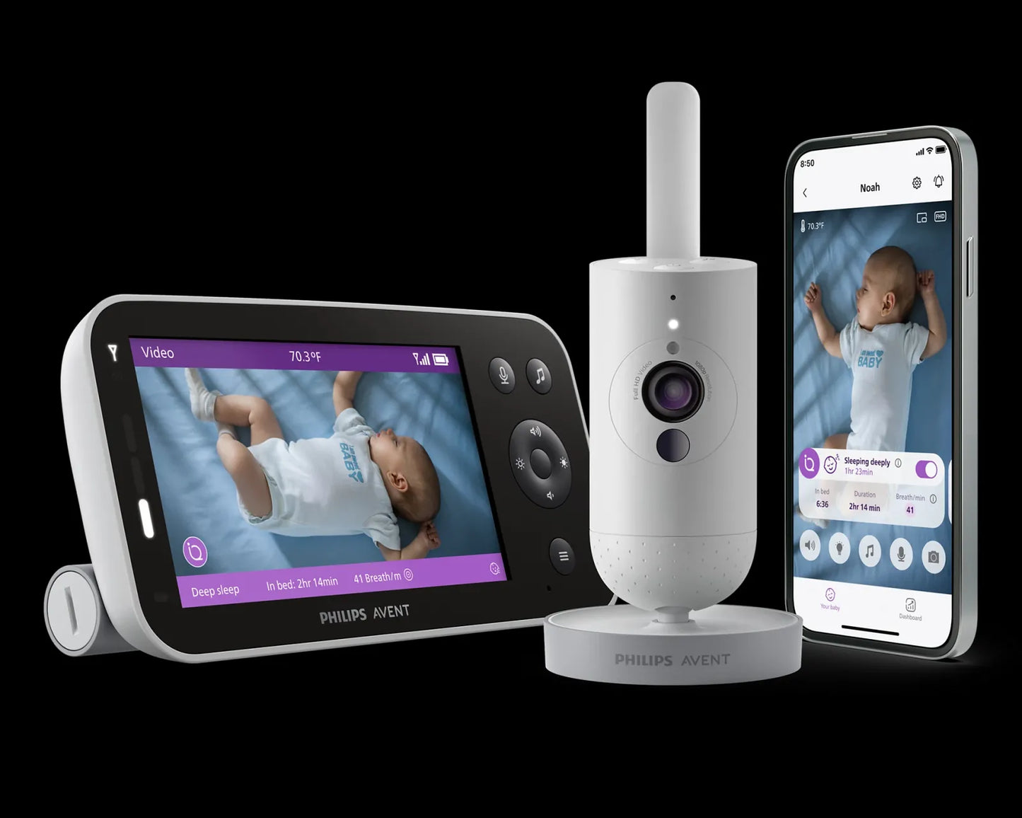 premium connected babyfoon/monitor SCD971/26