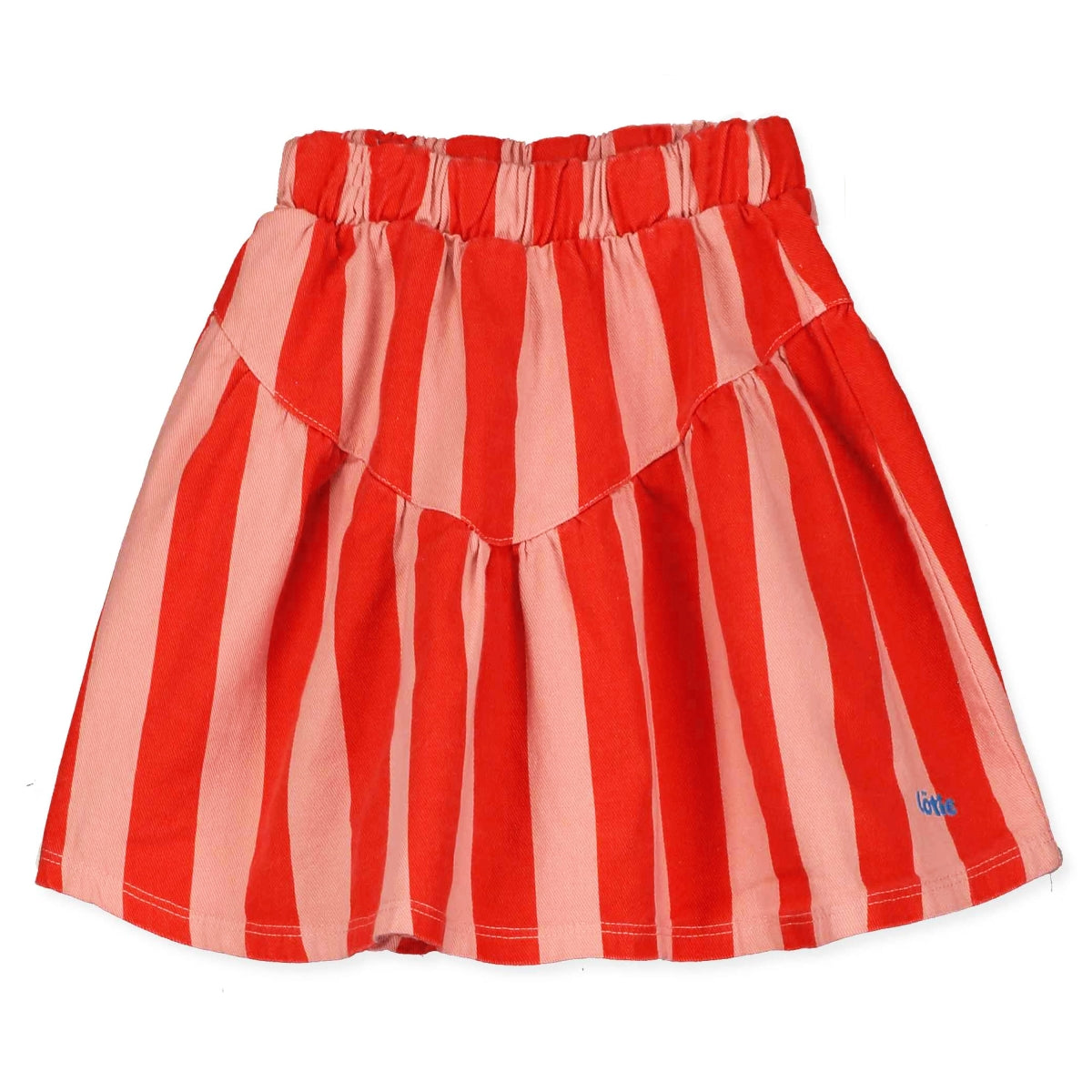 twill skirt - red stripes