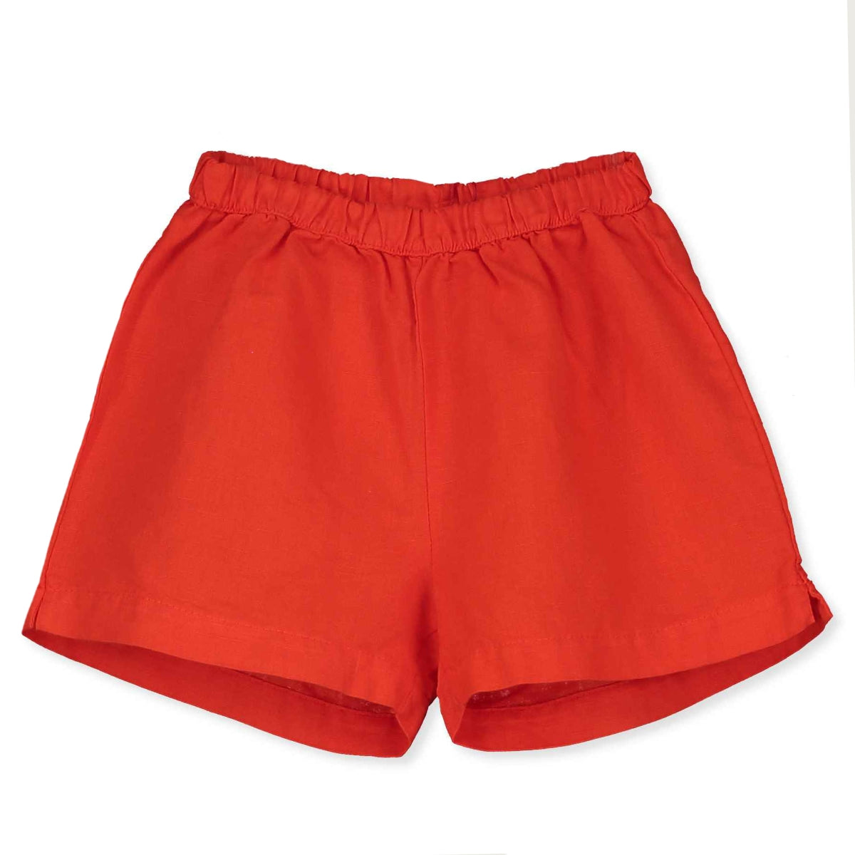 woven linnen short - red