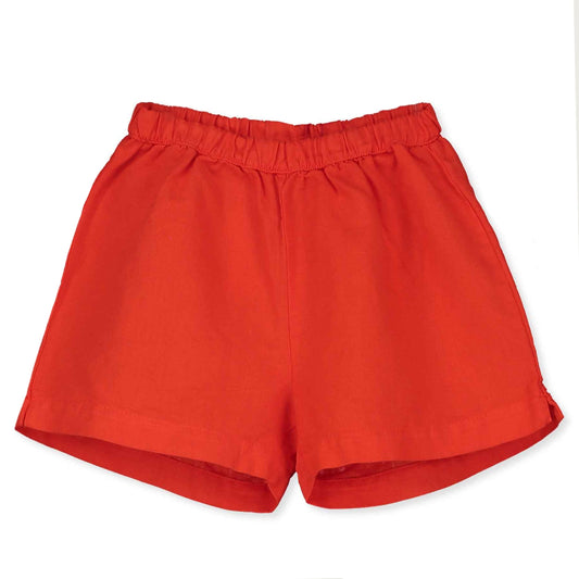 woven linnen short - red