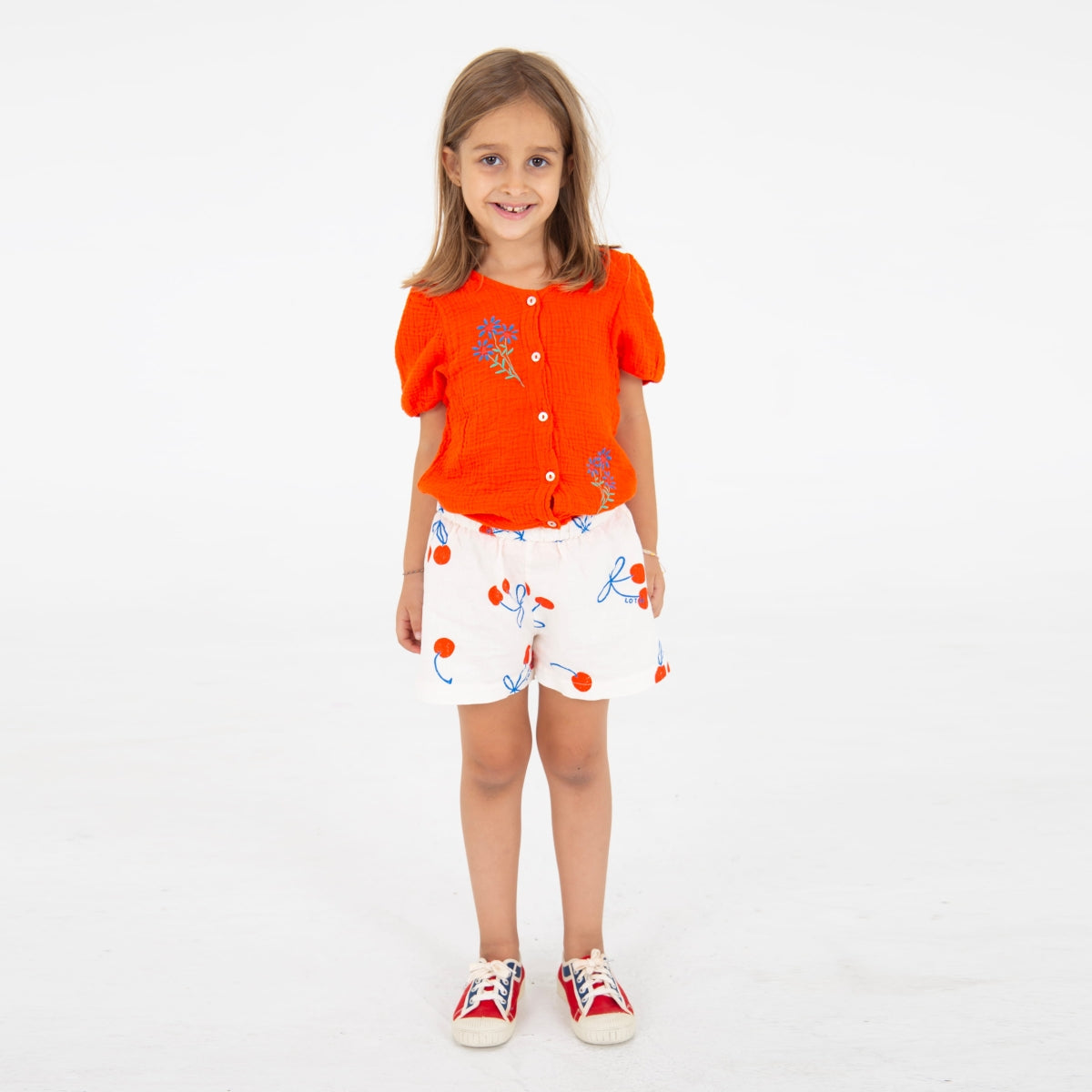 woven short - cherries allover